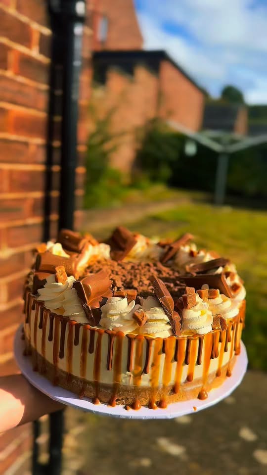 Galaxy Caramel celebration cake